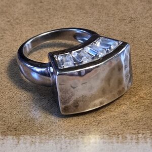 Rare Silpada Sterling Silver & Zirconia Ring